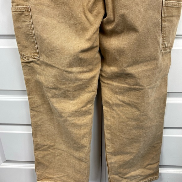 Vintage Carhartt Pants Men 34x32 Tan Canvas B11 BRN Loose Fit Original Carpenter - Picture 4 of 8